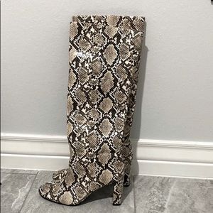 ZARA snake print boots